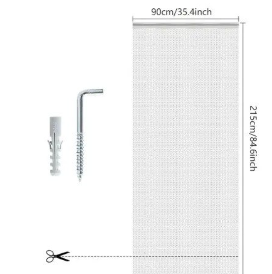 Aluminum Chain Fly Screen Curtain 90x214.5cm – Durable, Lightweight & Easy to Install