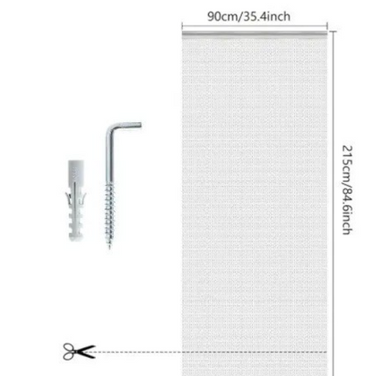 Aluminum Chain Fly Screen Curtain 90x214.5cm – Durable, Lightweight & Easy to Install