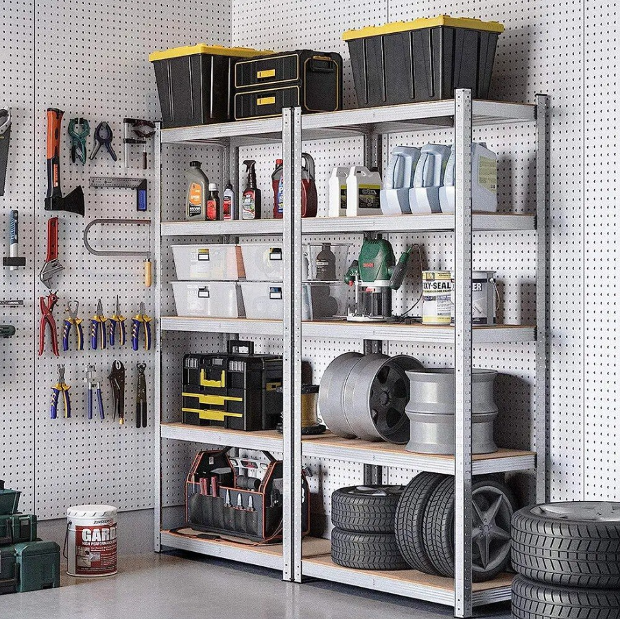 5-Tier Heavy Duty Garage Shelving Unit 180x90x40cm – Adjustable Metal Storage Rack with 175kg Capacity Per Shelf