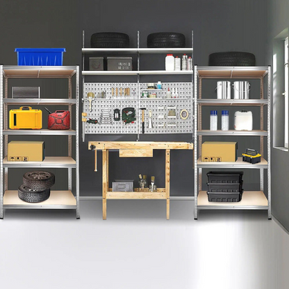 5-Tier Heavy Duty Garage Shelving Unit 180x90x40cm – Adjustable Metal Storage Rack with 175kg Capacity Per Shelf