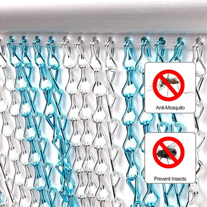 Aluminum Chain Fly Screen Curtain 90x214.5cm – Durable, Lightweight & Easy to Install
