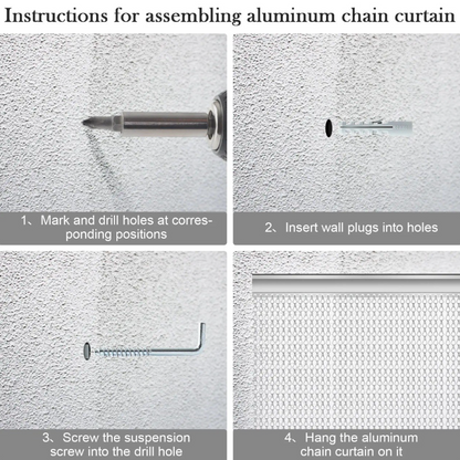 Aluminum Chain Fly Screen Curtain 90x214.5cm – Durable, Lightweight & Easy to Install